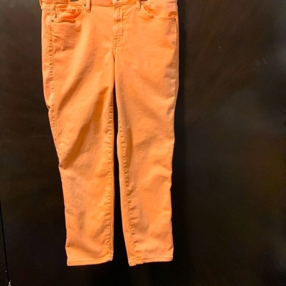 Calvin Klein jeans, ankle/ skinny  -beautiful coral color, size W 12‎